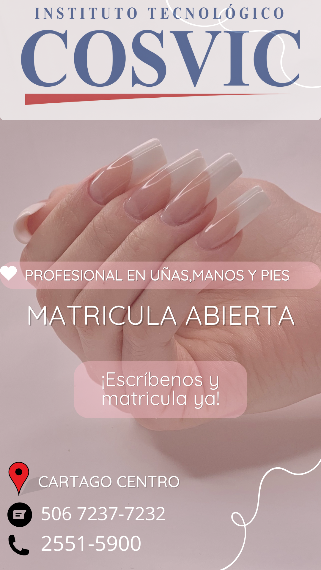 PROFESIONAL EN UÑAS ,MANOS Y PIES TUA-120 MARTES DE 6-9PM