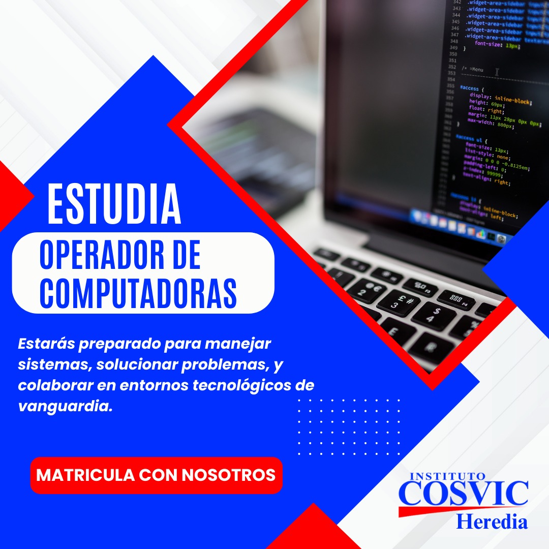 OPERADOR DE COMPUTADORAS (BÁSICO) LUNES 6:00-8:00PM.